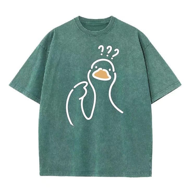 A Goose Full Of Doubts Graphic T-Shirt Summer O-Neck Short Sleeve Tee Retro Loose Casual Tops Fashion Men Women Daily Shirts