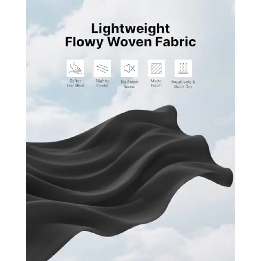 G4Free Lightweight Summer Pants for Women Flowy Wide Leg Pants Elastic Waist Quick Dry Trouser