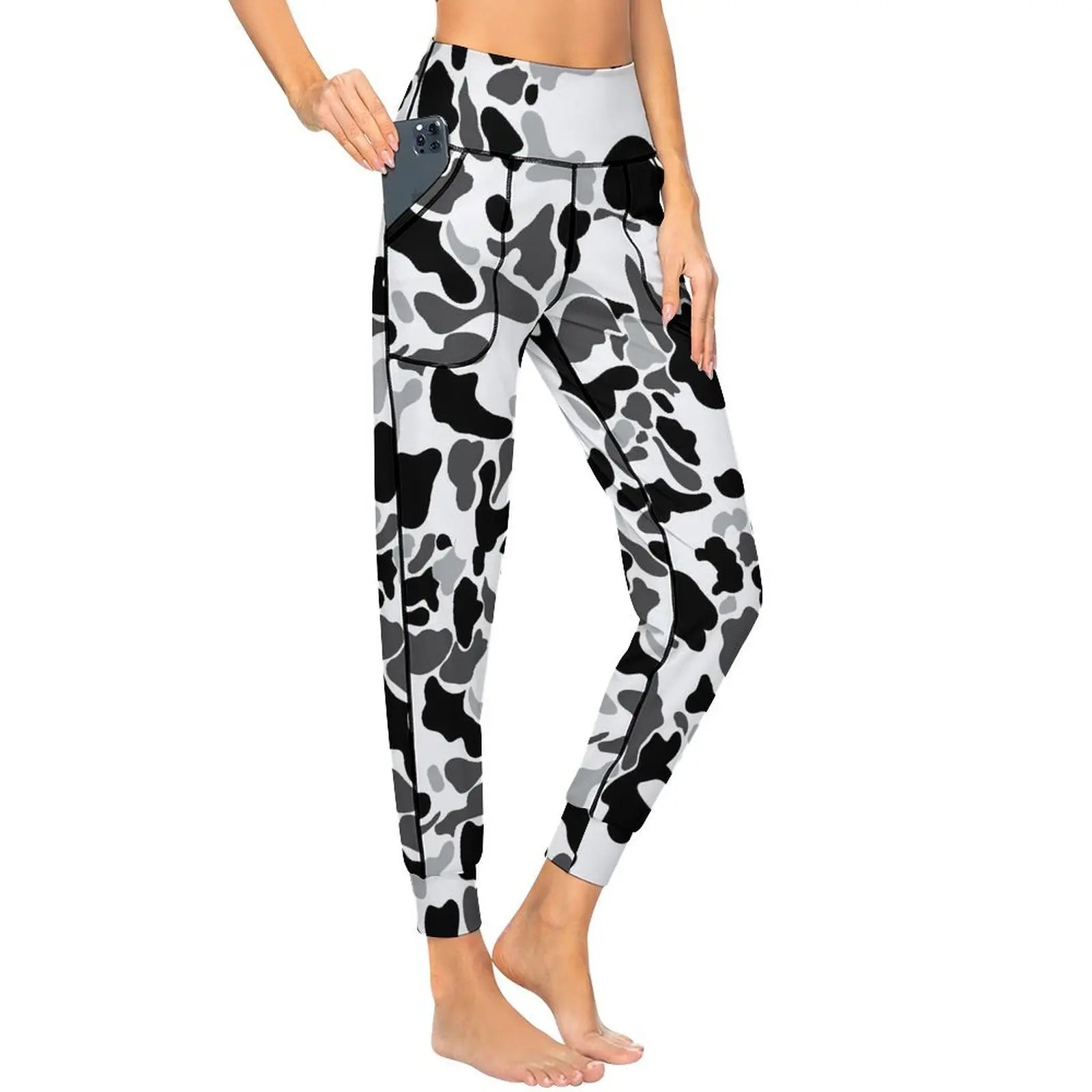 Snow Camo 2XL Personality Leg Pants Yoga jogging pants Fashion Women Upscale Tight-fitting Leg Pants for Sport