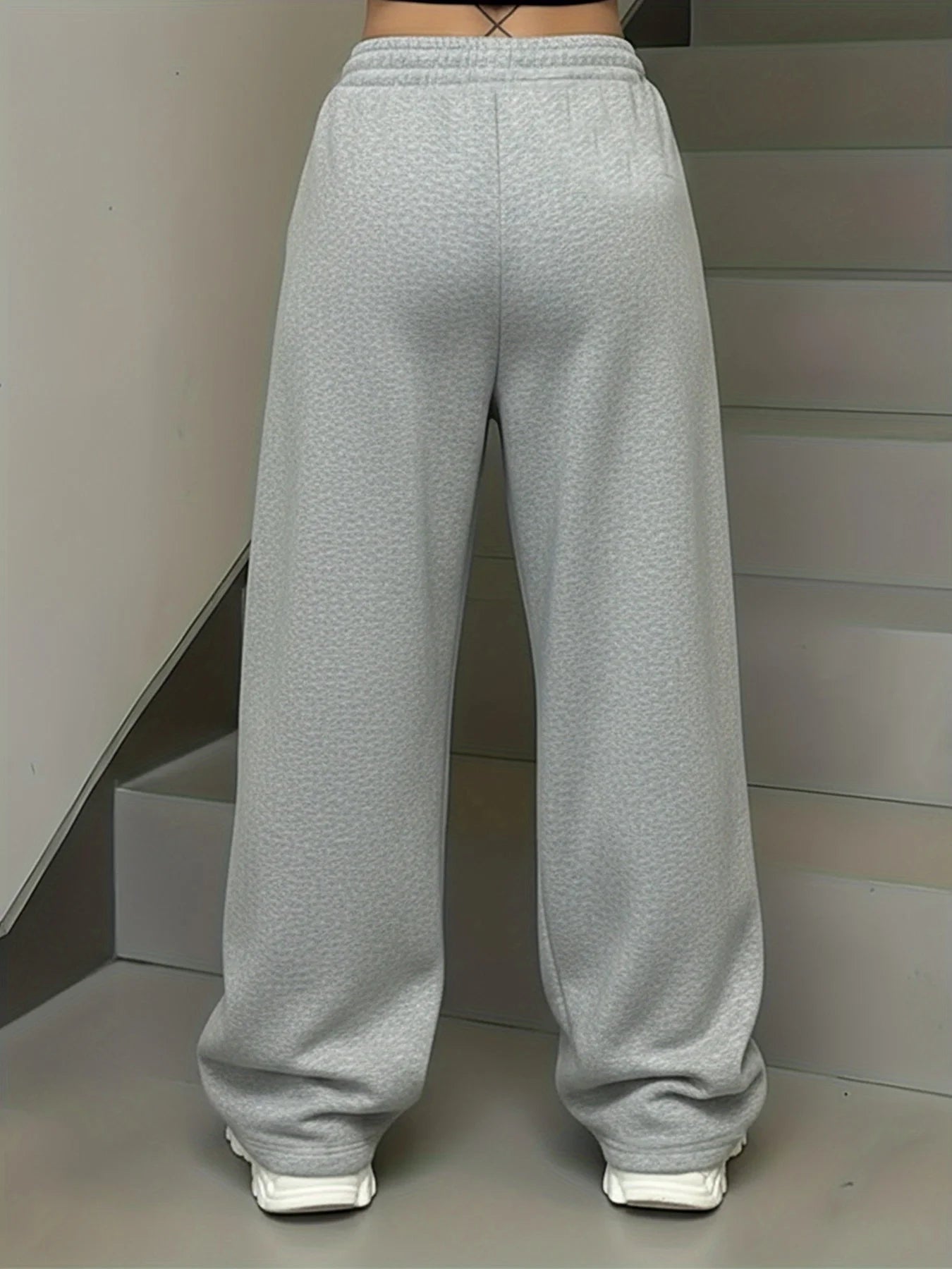 Women's Street Style Casual Sweatpants with Butterfly Print  Arrivals for Spring Fleece Loose Fit Streetwear Oversized