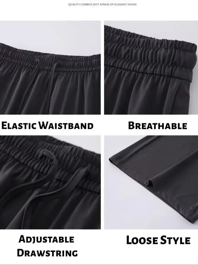 Women's Modal Wide-Leg Pants Lightweight Loose Fit, High-Waisted, Flowing Straight-Leg Casual Dance and Sleep Pants, UV Protecti