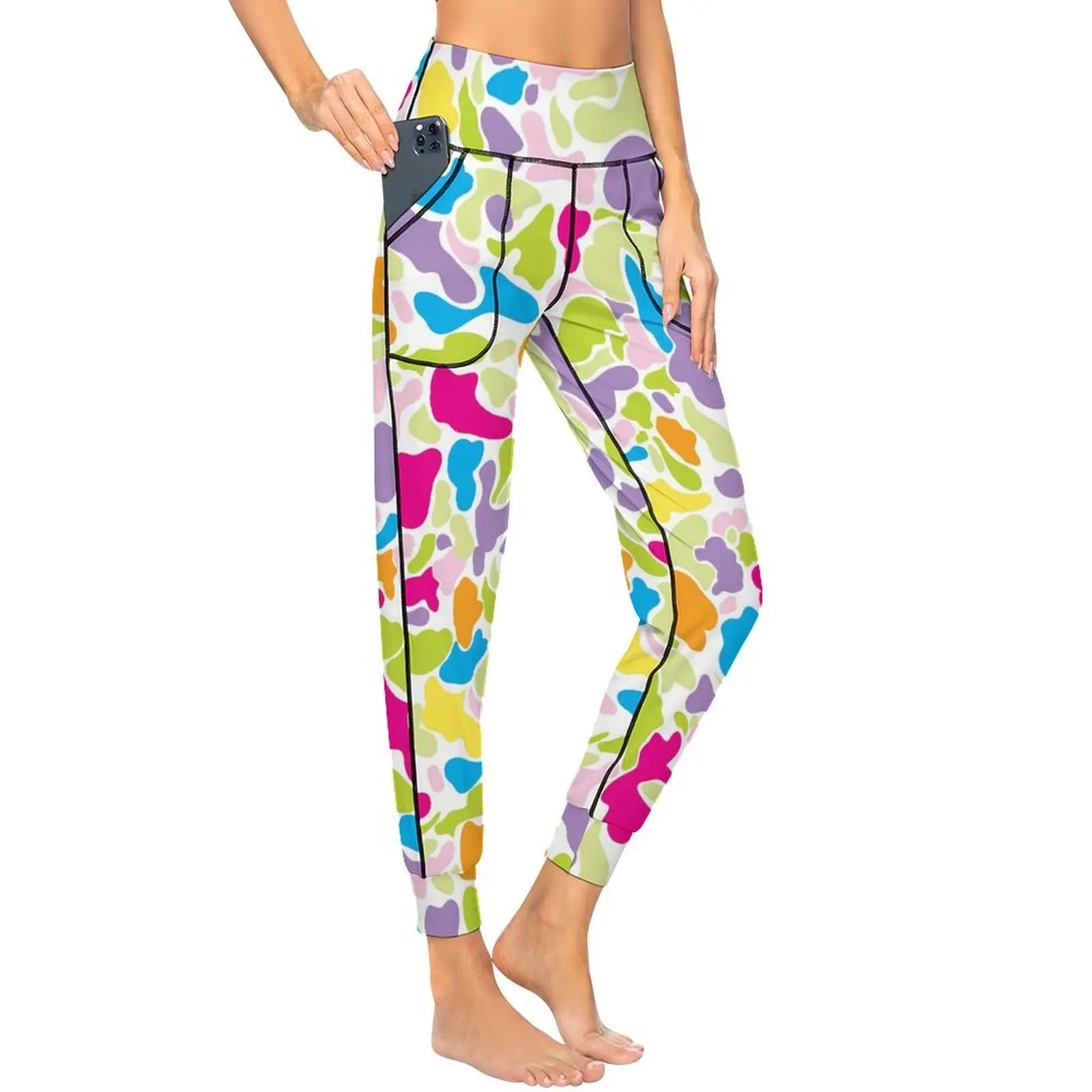 Snow Camo 2XL Personality Leg Pants Yoga jogging pants Fashion Women Upscale Tight-fitting Leg Pants for Sport