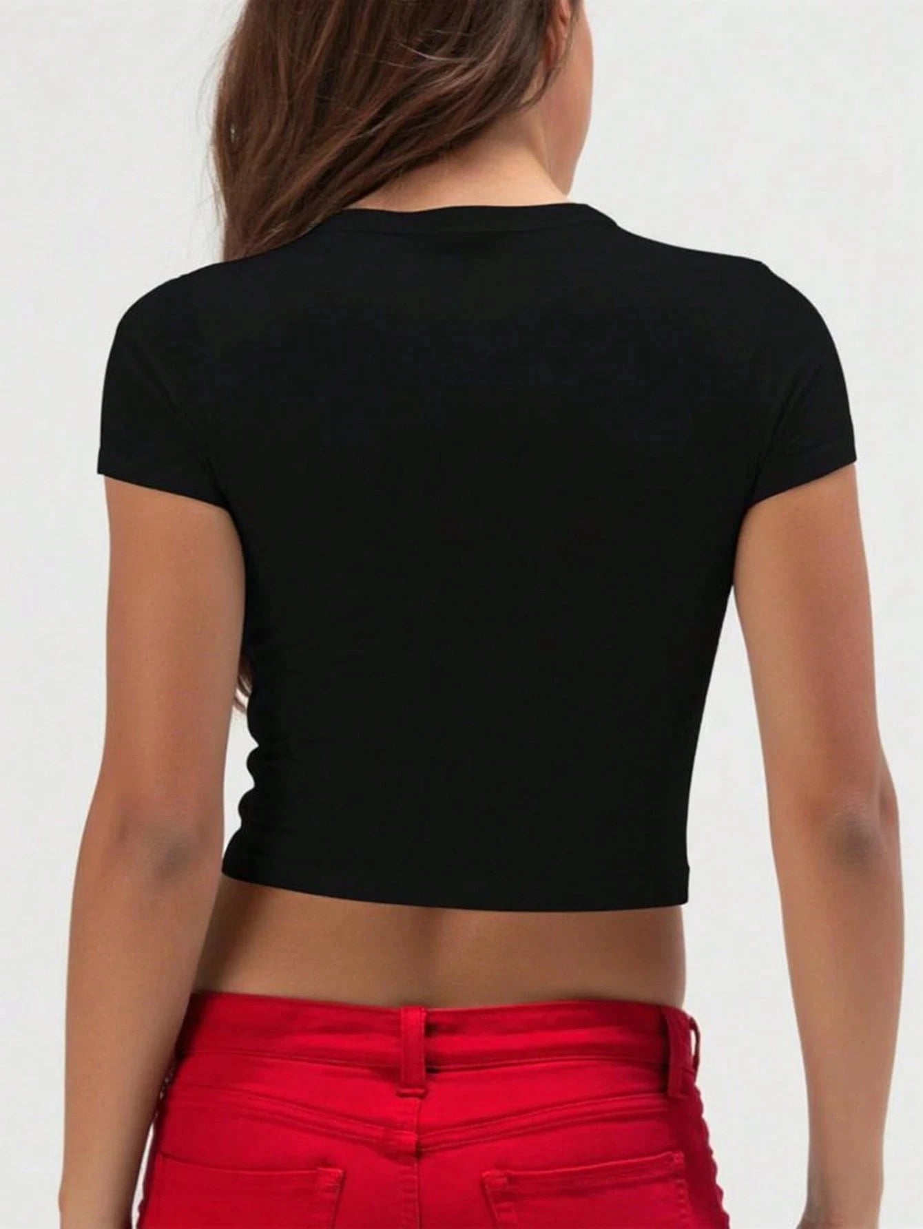 Solid Color Slim Summer Crop Yoga Y2K T-Shirt  Women Soft Elasticity T Shirts Casual Sportswear Tight Woman Short Sleeves