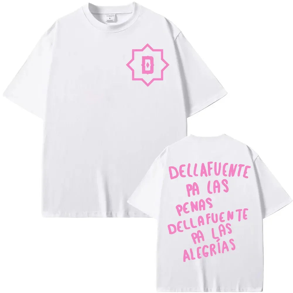 Rapper Dellafuente Pa Las Penas Dellafuente Pa Las Alegrías T Shirts Men Women Vintage Casual High Quality T-shirt