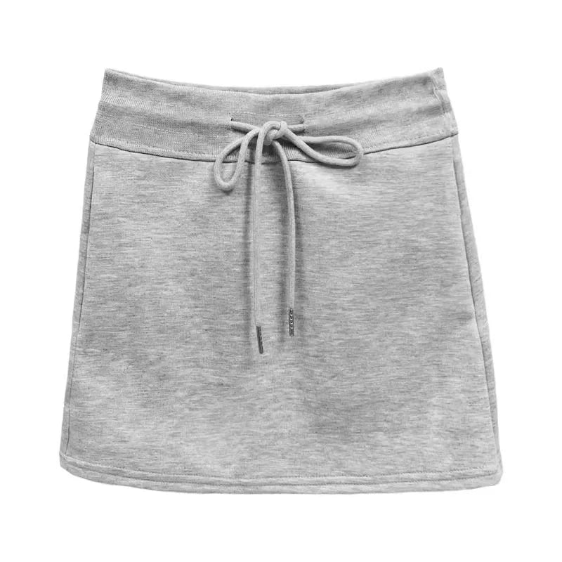 Grey Sports Short Skirt Anti Glare Women's Summer High Waist Hip Hugging Skirt Short A-line Skirt Pants and Skirt Comfortable