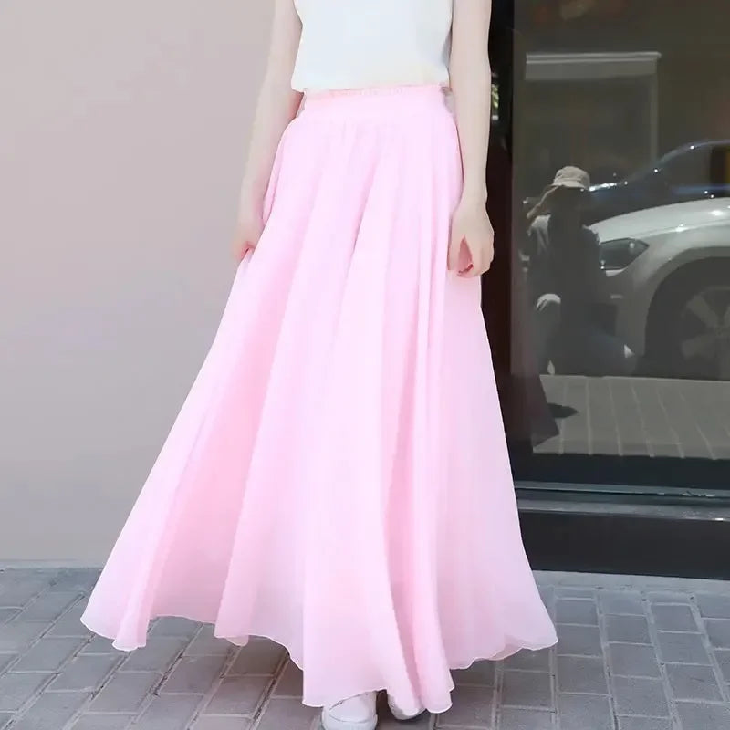 Adults Women Ballet Dance Skirts Long Chiffon Dance Skirts Lyrical Soft Ballet Dress Black Burgundy Translucent Dance Costumes